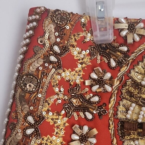 RARE! Camilla Cameos Dance Mini Skirt Beaded Embellished Size 1 Small b198 - Picture 7 of 17